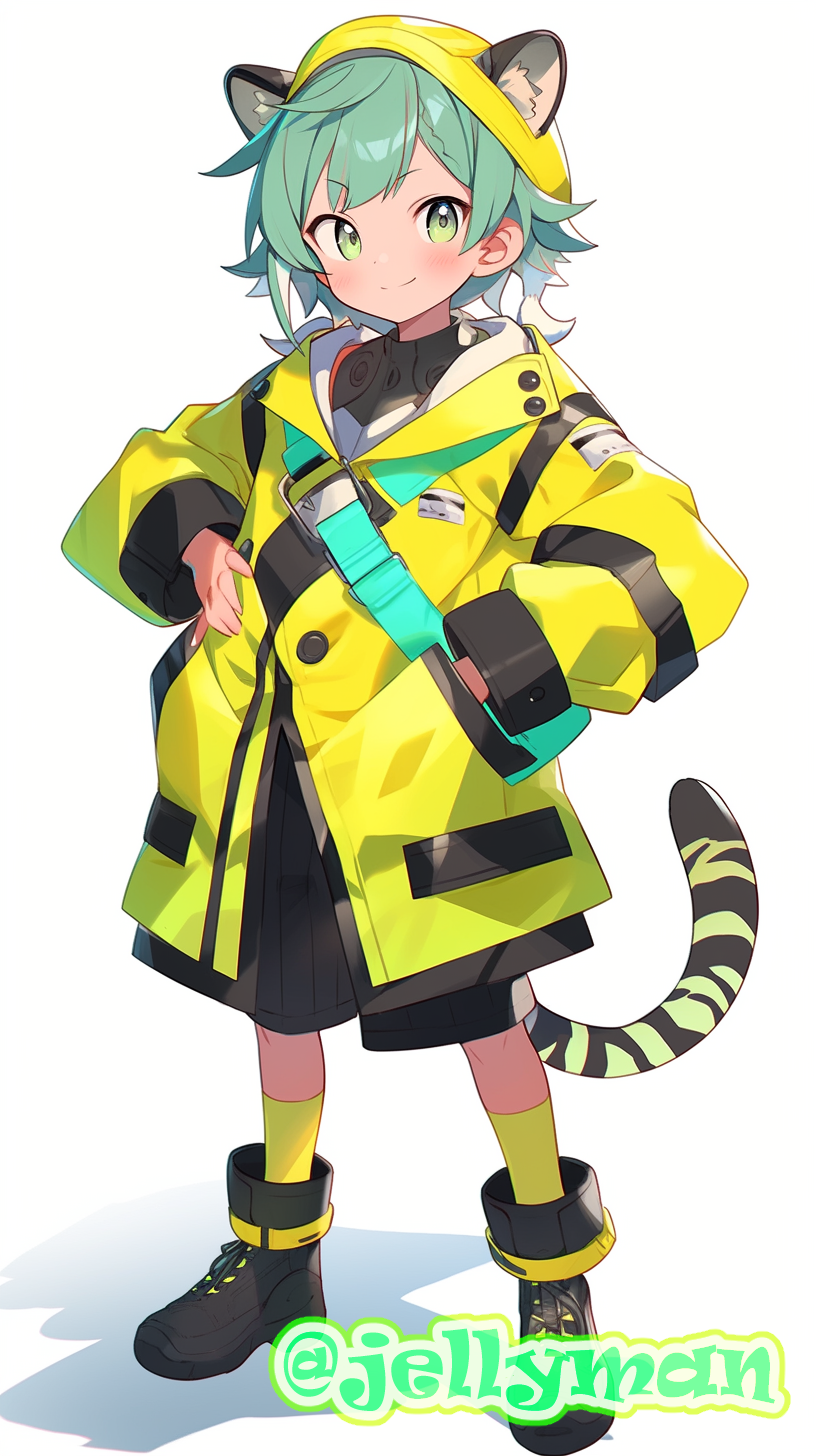 緑×黄色×虎