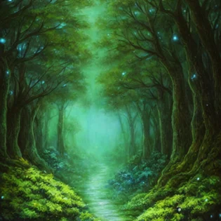 月夜の森、緑のテーマ