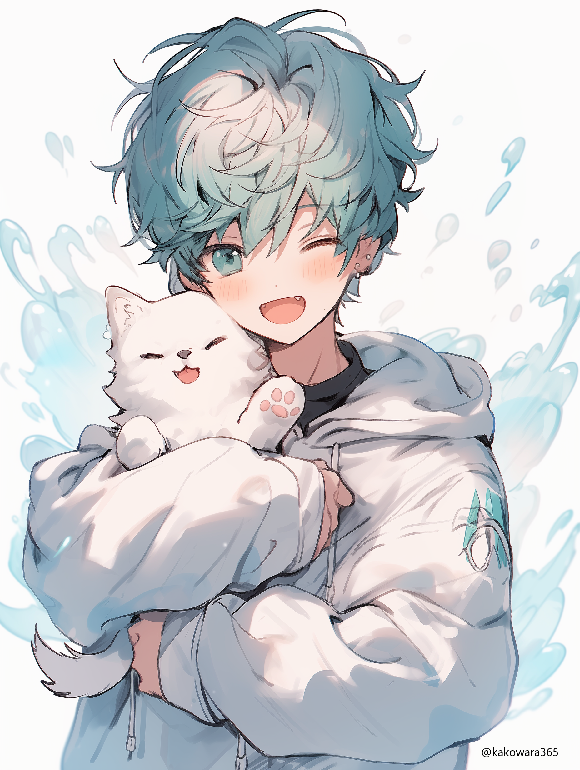 猫を抱いた少年