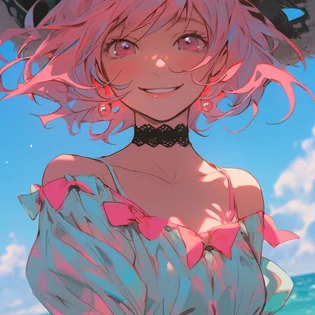 ピンク髪の海と美少女2