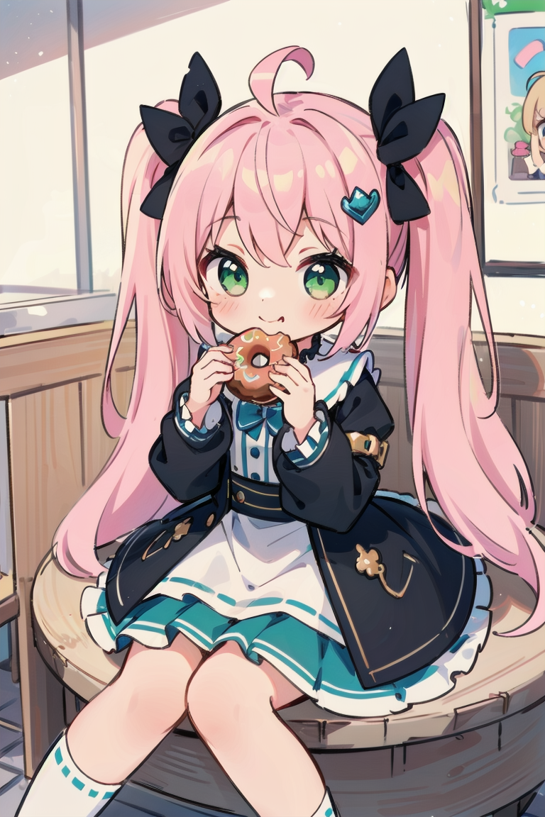 ドーナツを食べている女の子